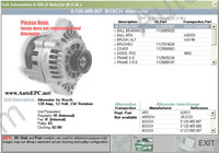 Transpo alternator and starter products catalogue