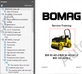 Bomag BW 80 ADS, BW 90 AD, BW 100ADM-2 Service Manual workshop service and repair manual Bomag BW 80 AD-S/BW 90 AD/AC-2 / BW 100ADM-2, wiring diagram, hydraulic diagram, maintenance, PDF