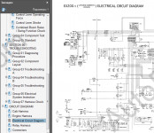 Hitachi EX200-5 Excavator Workshop Service Manual Hitachi EX200-5 excavator Japanese Domestic Version Service Manual, (Operational Principle, Troubleshooting, Circuit Diagram & Harness