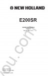 New Holland E200SR Crawler Excavator Service Manual workshop service manual New Holland E200SR, wiring diagram, hydraulic diagram