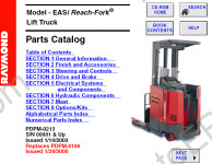 Raymond Reach Truck Parts Catalogs spare parts catalog Raymond Easi Reach-Fork & Easy Reach-Fork Lift