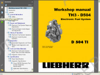 Liebherr TH3 - D504 Diesel Engine Service Manual workshop service manual Liebherr Diesel Engine TH3-D504, repair manual, assembly, disassembly, specifications