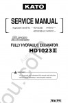 KATO HD1023-III workshop workshop manual, wiring diagrams, hydraulic diagrams, PDF