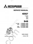Mitsubishi Engine 4DQ7 / S4S Service workshop manual for Mitsubishi diesel engine 4DQ7 / S4S