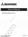 Mitsubishi Engine S4S Tier 2 Service manual for MMC S4S Diesel Engine Tier 2