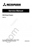 Mitsubishi Engine S6S Service manual for MMC diesel engine S6S