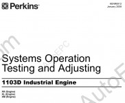 Perkins Engine 1103D Workshop Manual, Schematic and Operation and Maintenance Manual Perkins 1103D Industrial Engine