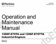Perkins Engine 1206F Workshop service manual for Perkins diesel engine 1206F