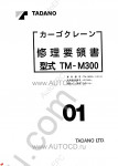 Tadano Cargo Cranes TM-M300-1 Tadano Cargo Cranes TM-M300-1 service manual + training manual