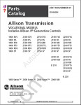 Allison Transmission Parts Catalog 1000 and 2000 product families spare parts catalog