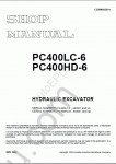 Komatsu Hydraulic Excavator PC400LC-6K/LM, PC400HD-6K/LM Komatsu Hydraulic Excavator Shop Manual and Operation Manual