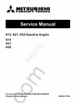 Mitsubishi Engine K15, K21, K25 Service manual for gasoline engine K15, K21, K25