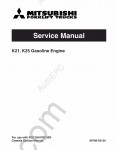 Mitsubishi Engine K21, K25 Service manual for gasoline engine K21, K25