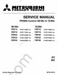 Mitsubishi Engine TR3500 Control 36/48v & 72/80v Service manual for TR3500 Control 36/48v & 72/80v