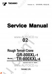 Tadano Rough Terrain Crane TR-800XXL-4 - Service Manual workshop service manuals for Tadano Rough Terrain Crane TR-800XXL-4