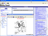 Mitchell On Demand5 Heavy Trucks Edition service & repair manuals, electrical wiring diagrams, for heavy trucks 1983-2004: maintenance, wiring diagrams, diagnostics, labour times, spare parts, diagnostic trouble codes DTC, technical service bulletins