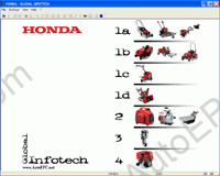 Honda Power Equipment 3.0 Global Infotech electronic spare parts catalogues, repair manuals, service manuals, service specifications Honda Engines, Honda Garden - Lawnmowers, Honda Lawntractors, Tillers, Riding mowers, Honda Tractors, Honda Grasscutters, Brushcutters, Honda Snowthrowers, Honda Industry - Generators, Honda Water Pumps, Power Carriers, Honda Marine outboard engines