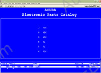 Acura electronic spare parts catalogue
