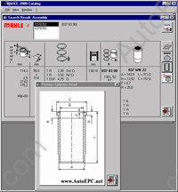 Mahle Motor spare parts catalog