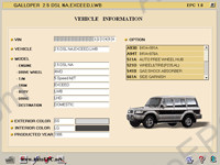 Hyundai Galloper electronic spare parts catalogue