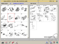 Hyundai Galloper spare parts catalogue