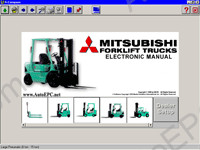 Mitsubishi Forklift Trucks electronic spare parts catalogue contains dealer spare parts catalogue forklifts Mistubishi, Hand Pallet, Electric Models, Cushion Tire, Small Pneumatic, Large Pneumatic forklifts