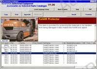 Toyota Industrial Equipment spare parts catalogue, version 1.50
