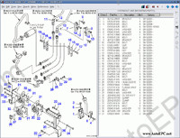 Komatsu Linkone Linkone, spare parts catalogue more than 1400 Komatsu models: hydraulic shovels, bulldozer, excavator, wheel loader, dump truck, motor grader, crane, mobile debris crusher, engines, and etc