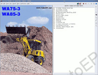 Komatsu Linkone Linkone, spare parts catalogue more than 1400 Komatsu models: hydraulic shovels, bulldozer, excavator, wheel loader, dump truck, motor grader, crane, mobile debris crusher, engines, and etc