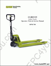 Clark ForkLift 2006 electronic spare parts catalogue forklifts Clark, service manuals, repair manuals, wiring & hydravlic diagrams, truck troubleshooting presented all models Clark gas/diesel forklifts, clark electric forklifts, and other warehouse equipment clark