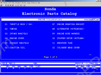 Honda Usa ProQuest electronic spare parts catalogue