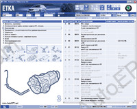 Skoda ETKA 7 spare parts catalog, presented spare parts and accessories catalogue Skoda Octavia, Suberb, Skoda Fabia, Roomster, Felicia, Favorit, Pick Up