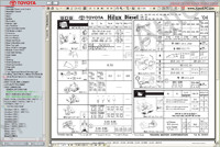 Toyota Hilux 1997-2005 Service Manual (08/1997-->08/2005), workshop service manual Toyota Hilux, maintenance, electrical wiring diagram, body repair manual