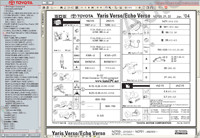 Toyota Yaris Verso / Echo 1999-2005 Service Manual (08/1999-->09/2005), service manual Toyota Yaris Verso, maintenance, electrical wiring diagram, body dimension