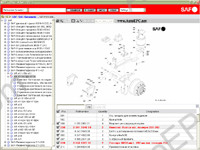 SAF TIS original spare parts catalogue: trailer axles, saf-sk steering axles, saf disk brake axle generation, saf air suspension, saf parabolic & leaf spring suspensions, saf repair kits for drum & disk barakes, lift systems