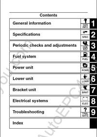 Yamaha service manual, repair manual, specification, periodic checks and adjustments, wiring diagrams outboard motors Yamaha, watercraft (jetski) Yamaha, 4 stroke