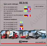 Kalmar Lift Truck electronic spare parts catalogue and technical handbooks Kalmar Forklifts DC 8-16, DC 20-25, DC 28-52N,DC 2.5-8,DC 9-16,DC 18-25N,DCB 28-45,EC 2-8