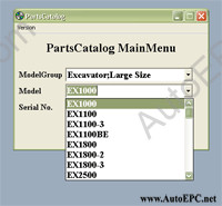Hitachi Excavator Large spare parts catalogue for large excavators Hitachi