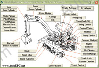 Hitachi Excavator Small spare parts catalogue small excavators Hitachi