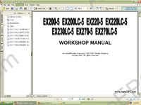 Hitachi Excavator Small spare parts catalogue small excavators Hitachi