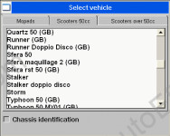 Piaggio spare parts catalogue, presented all models scooters Piaggio