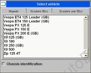 Piaggio spare parts catalogue, presented all models scooters Piaggio