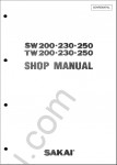Sakai Vibrating Roller R2-1 Series, Sv400-I, SV512-E, SV700, SV900, SW200, SW230, SW250, SW300, SW320, SW330, SW352, SW502, TW352, TW502, SW652, SW800, SW850 Shop Manual, Repair Manual, Hydravlic Diagrams, Electrical Wiring Diagrams, service documentation