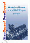 Sisu Diesel Engine workshop manual, instruction manual, specification Sisu Fortius Series Engine, Citius Series 44, 49, 66, 74 and 84 Engines