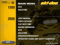 Bombardier Ski Doo 1999-2000 spare parts catalog Bombardier SkiDoo, repair manual, shop manual BRP, maintenance, wiring diagram, specifications