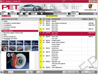 Porsche PET 7.2 spare parts and accessories catalog Porsche, presented all models, all markets, Update via Internet, decoding VIN via internet, data version 259