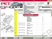 Porsche PET 7.2 spare parts and accessories catalog Porsche, presented all models, all markets, Update via Internet, decoding VIN via internet, data version 259