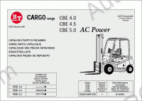 Toyota BT Cargo Range CBE/CBD Spare parts catalog for BT Cargo Range, PDF.