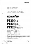 Komatsu Hydraulic Excavator PC100-5, PC120-5 service manual, circuit diagram, maintenance and operation manual for Komatsu Hydraulic Excavator PC100-5, PC120-5