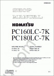 Komatsu Hydraulic Excavator PC160LC-7K, PC180LC-7K Komatsu service manual, workshop manual for hydraulic excavator PC160LC-7K, PC180LC-7K